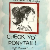 Original Illustration for a Check Yo' Ponytail Flyer.